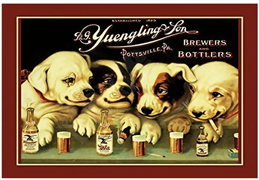 Yuengling Puppies Metal Sign